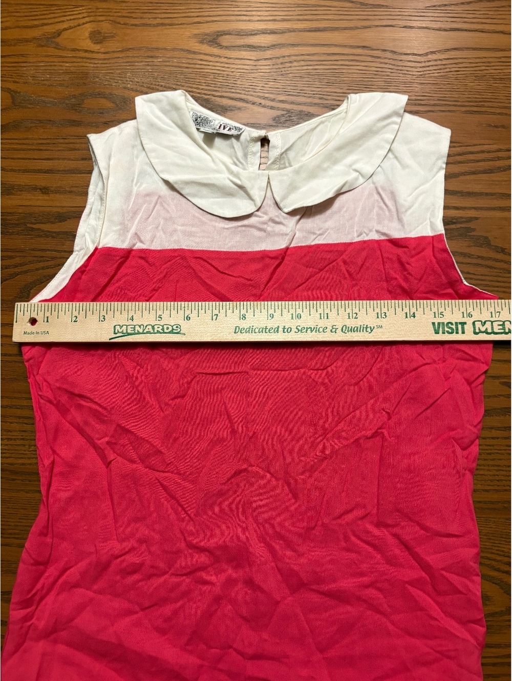 IVE Sleeveless Color Block Mini Dress Cream Top Black Skirt Peter Pan Collar Med - Picture 3 of 6